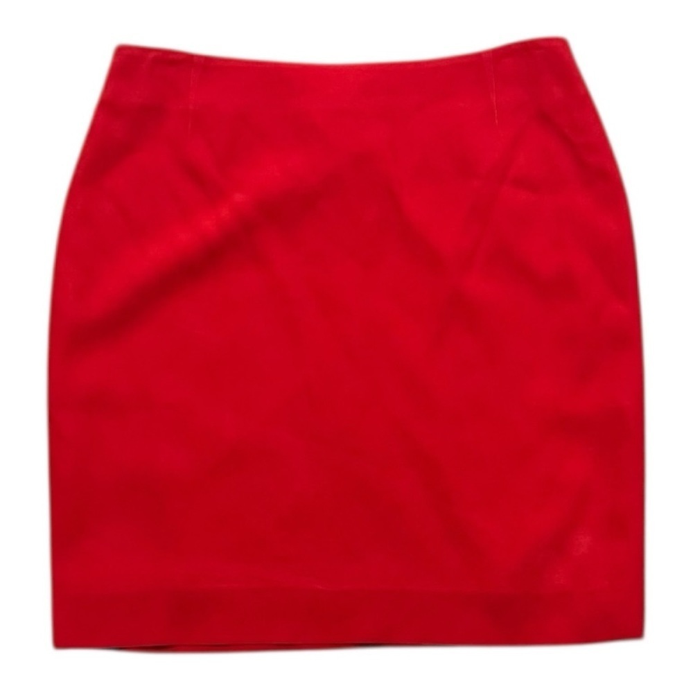 AKRIS PUNTO Red Mini Skirt Size 6 Lined Business Party Work Pencil Designer